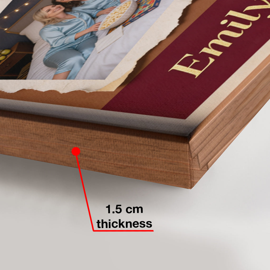 Photo de votre meilleure amie pour toujours - Toile et affiche personnalisées pour votre meilleure amie