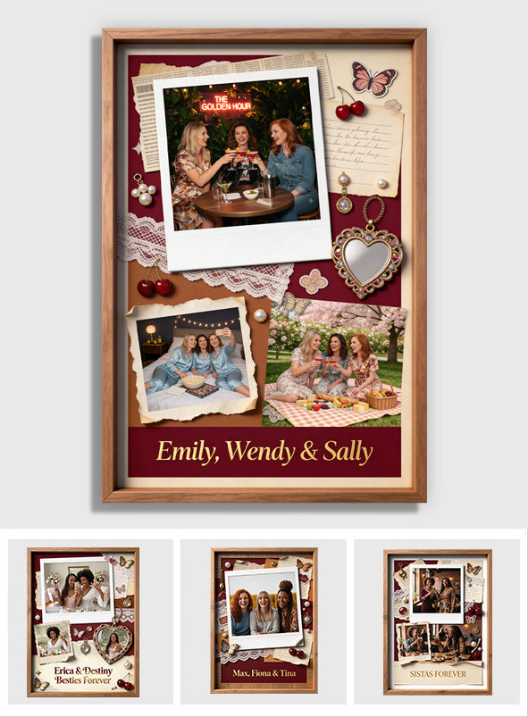 Photo de votre meilleure amie pour toujours - Toile et affiche personnalisées pour votre meilleure amie