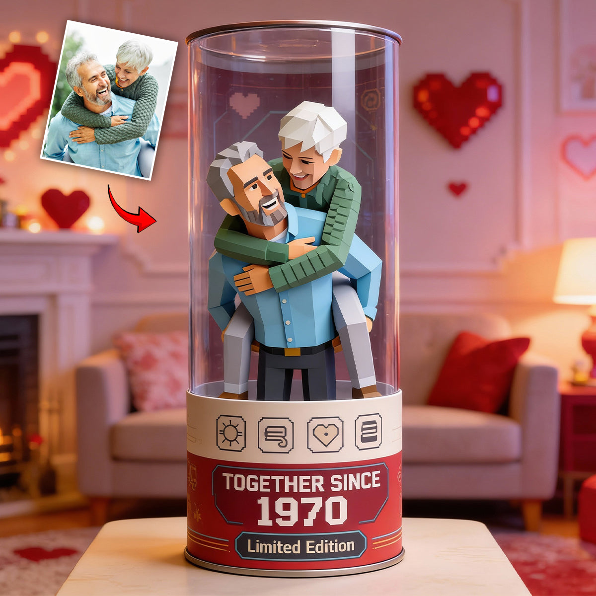 I Love You - Personalized Couple Custom Shaped Acrylic Plaque