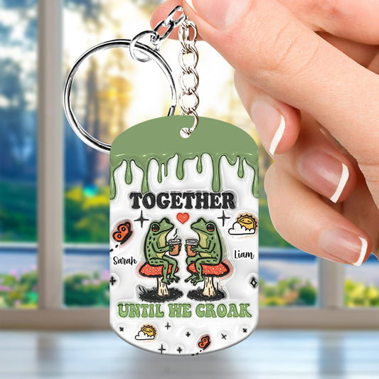Together Until We Croak - Personalized Frog Keychain