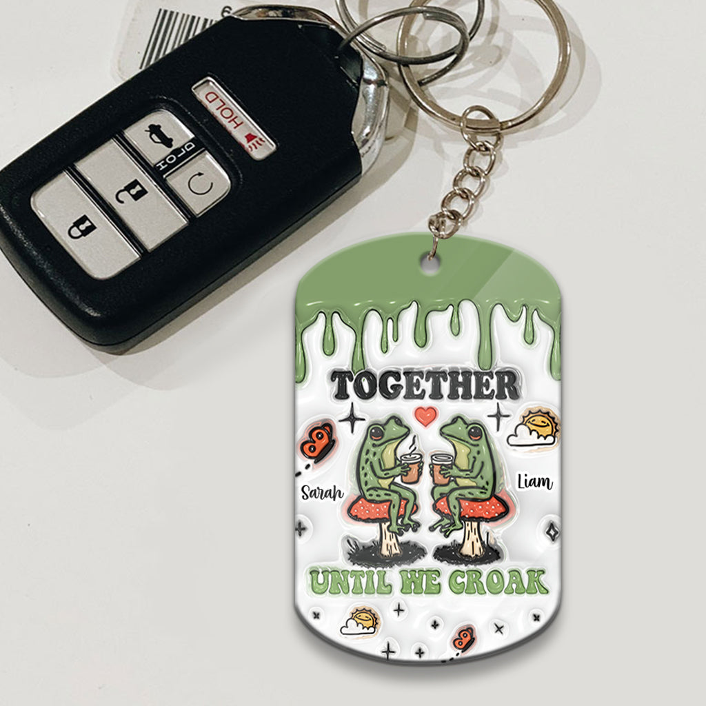 Together Until We Croak - Personalized Frog Keychain