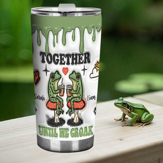 Together Until We Croak - Personalized Frog Tumbler