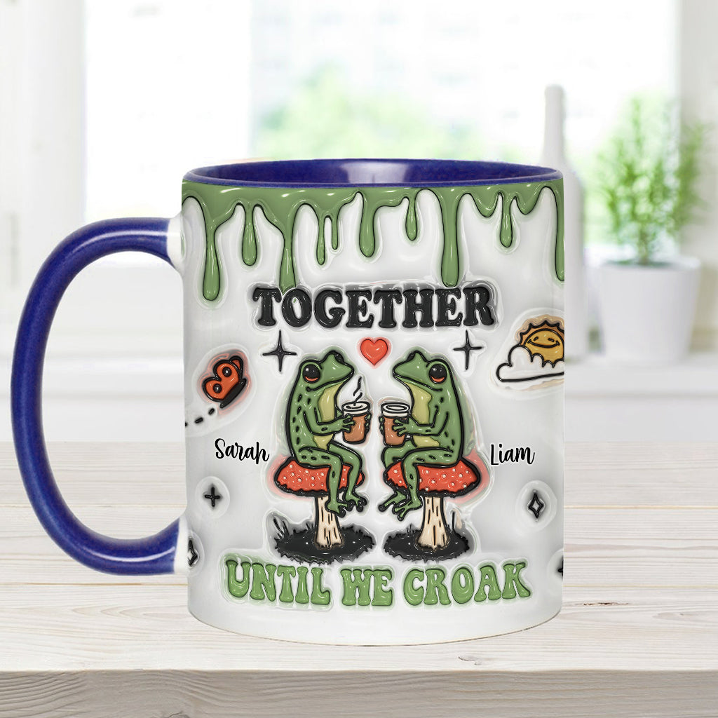 Ensemble jusqu'à la mort - Mug personnalisé à motif grenouille