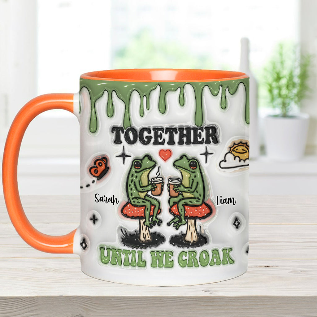 Ensemble jusqu'à la mort - Mug personnalisé à motif grenouille