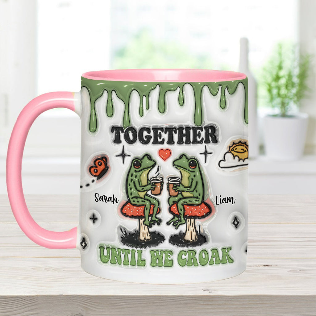 Ensemble jusqu'à la mort - Mug personnalisé à motif grenouille