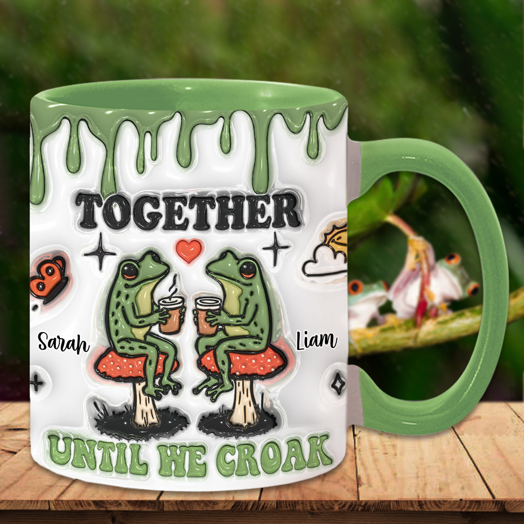 Ensemble jusqu'à la mort - Mug personnalisé à motif grenouille