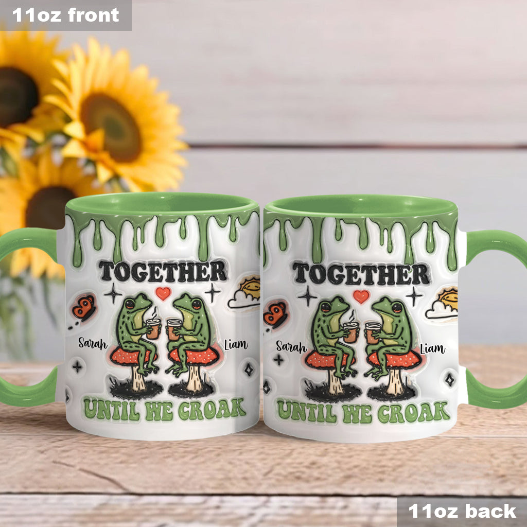 Ensemble jusqu'à la mort - Mug personnalisé à motif grenouille