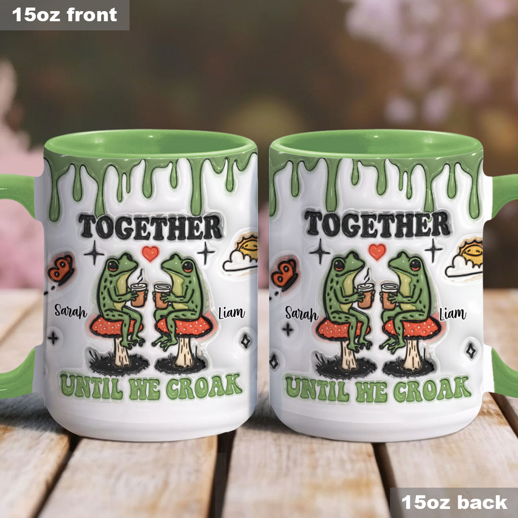 Ensemble jusqu'à la mort - Mug personnalisé à motif grenouille