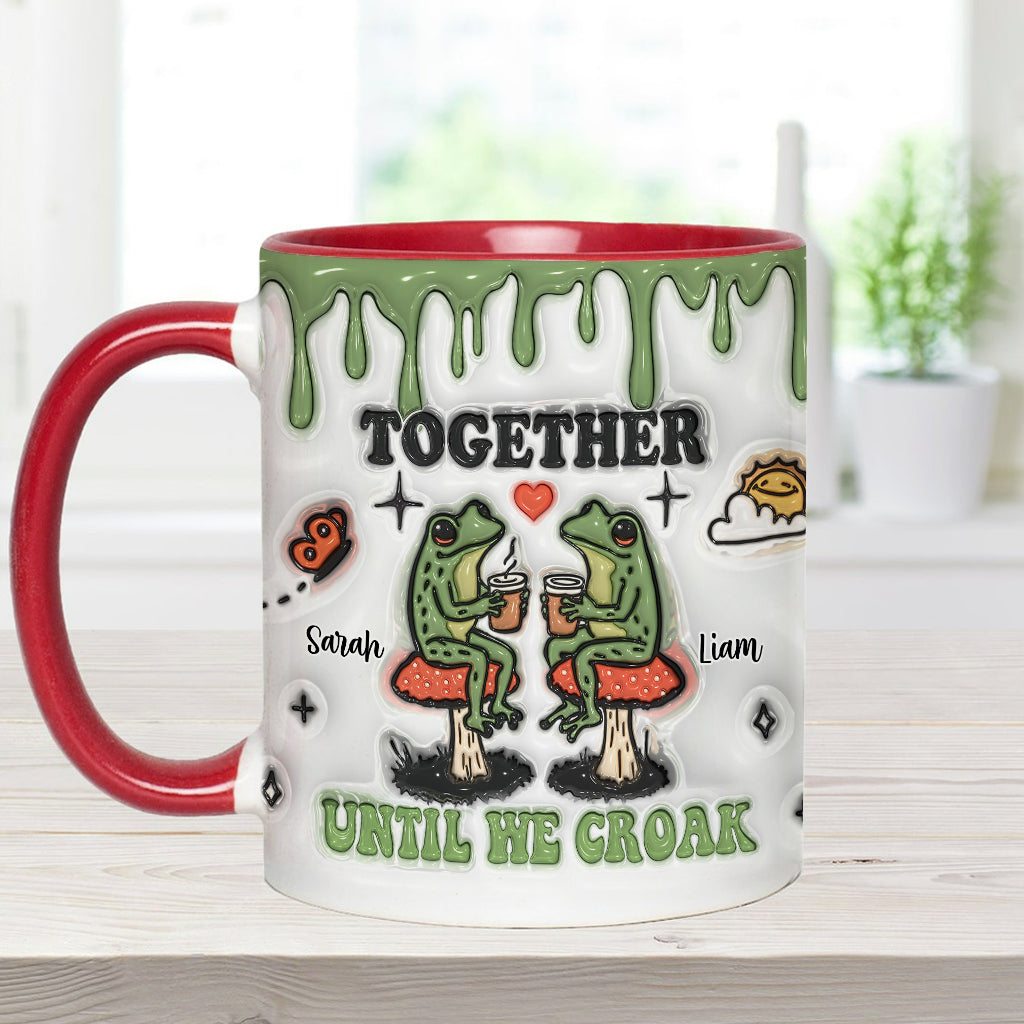 Ensemble jusqu'à la mort - Mug personnalisé à motif grenouille