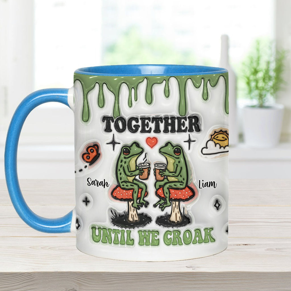 Ensemble jusqu'à la mort - Mug personnalisé à motif grenouille