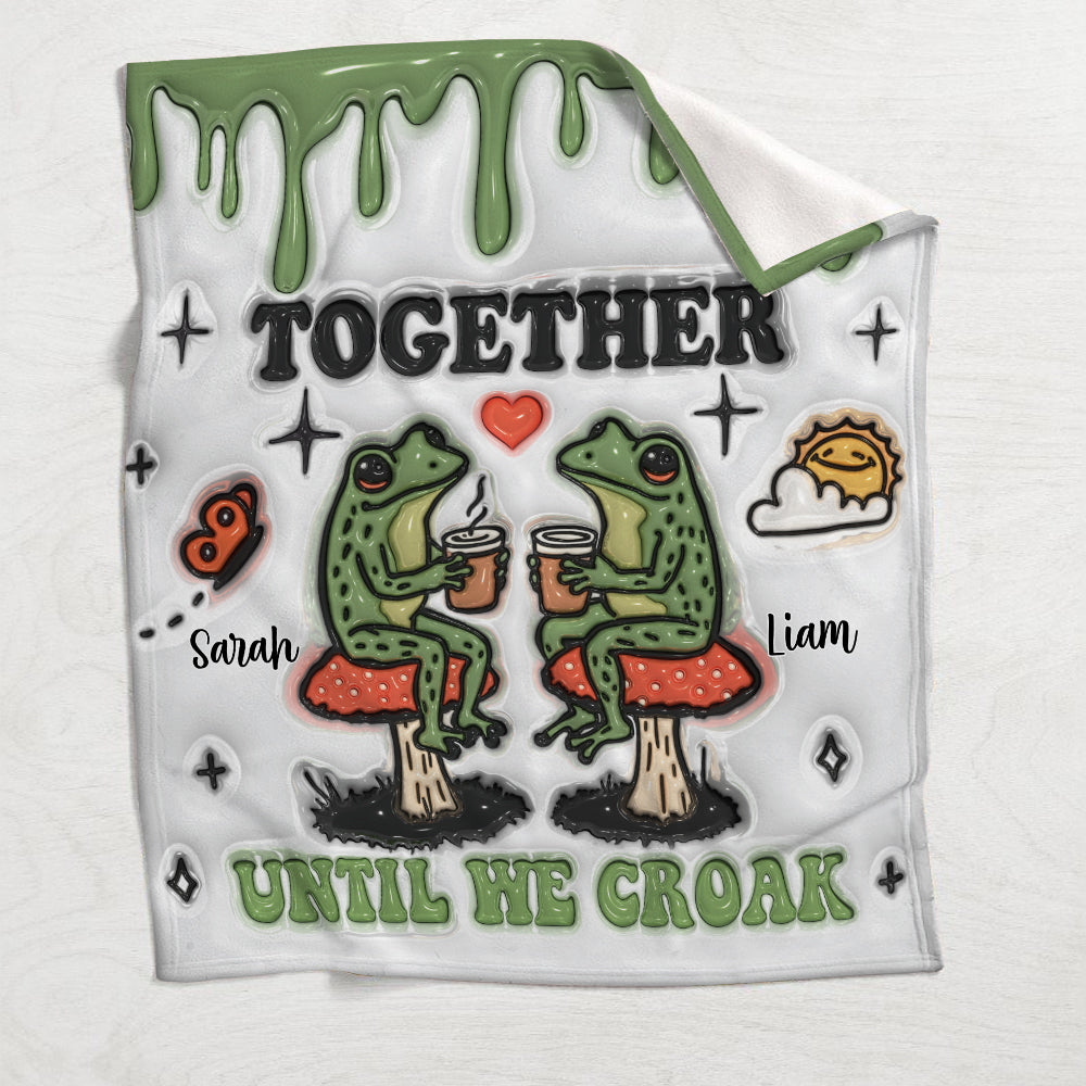 Together Until We Croak - Personalized Frog Blanket