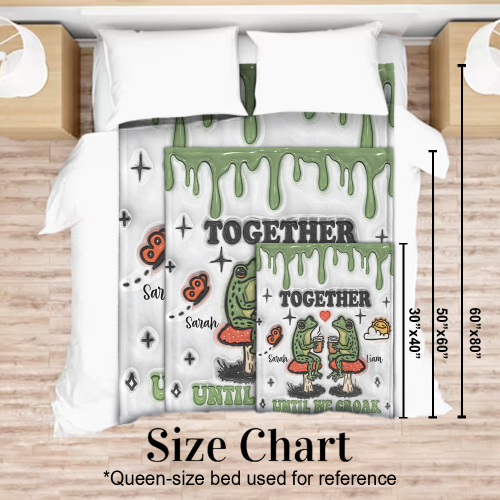 Together Until We Croak - Personalized Frog Blanket