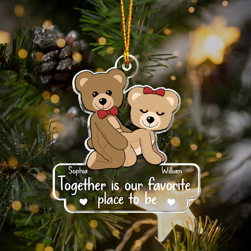 Together Is Our Favorite Place To Be - Personalized Couple Transparent Ornament