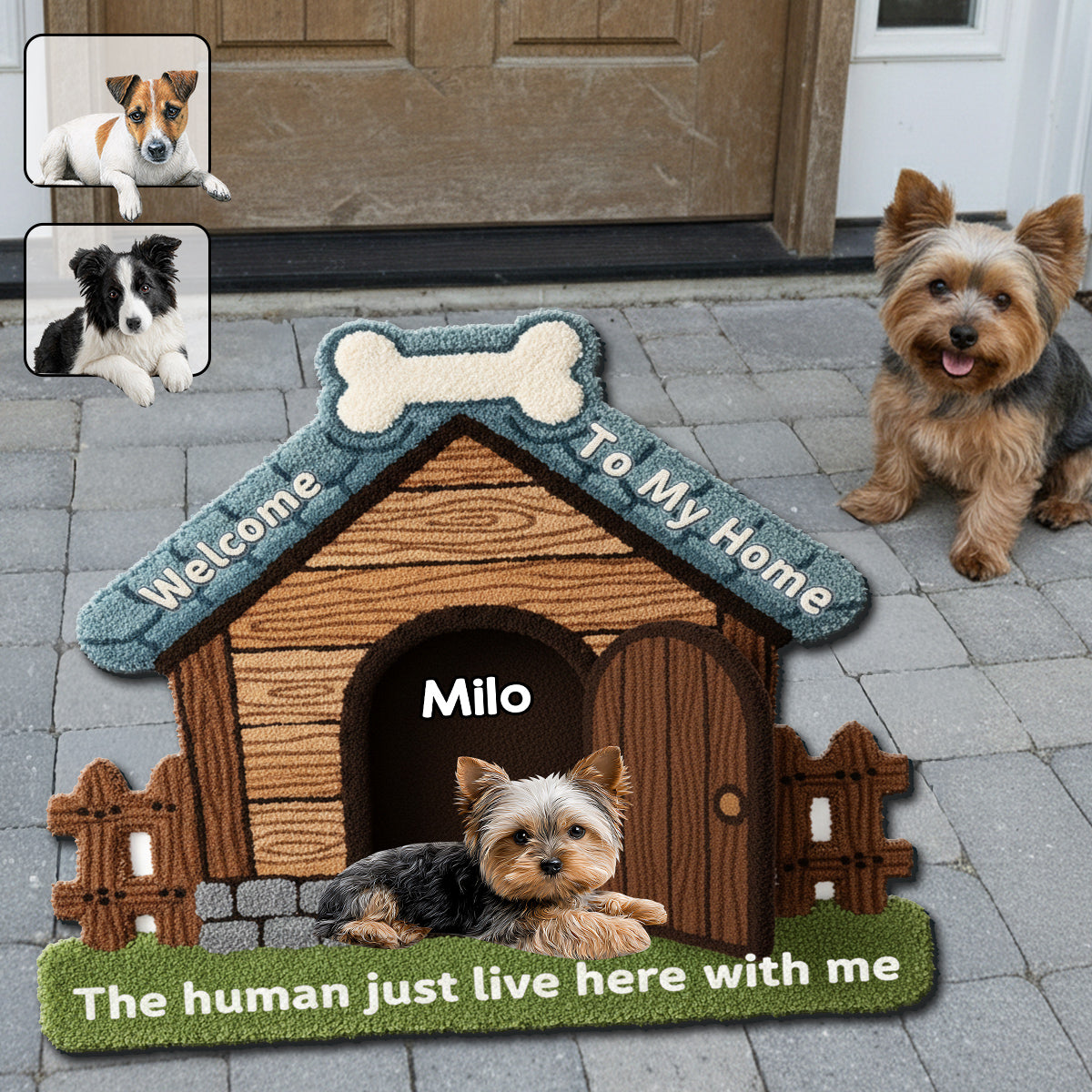 Welcome To My Home - Personalized Dog Non-Slip Tufted Rug