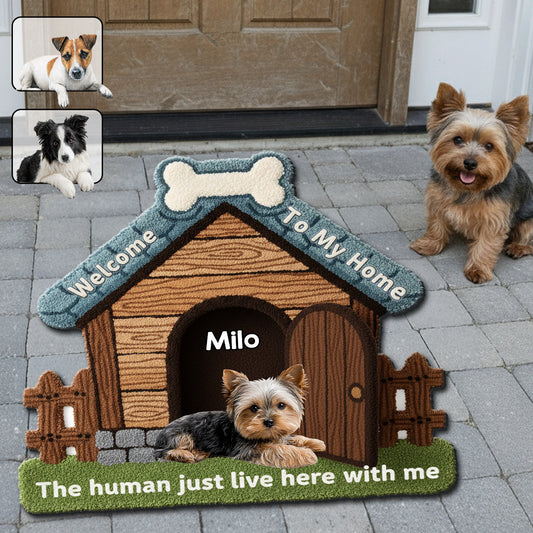Welcome To My Home - Personalized Dog Non-Slip Tufted Rug