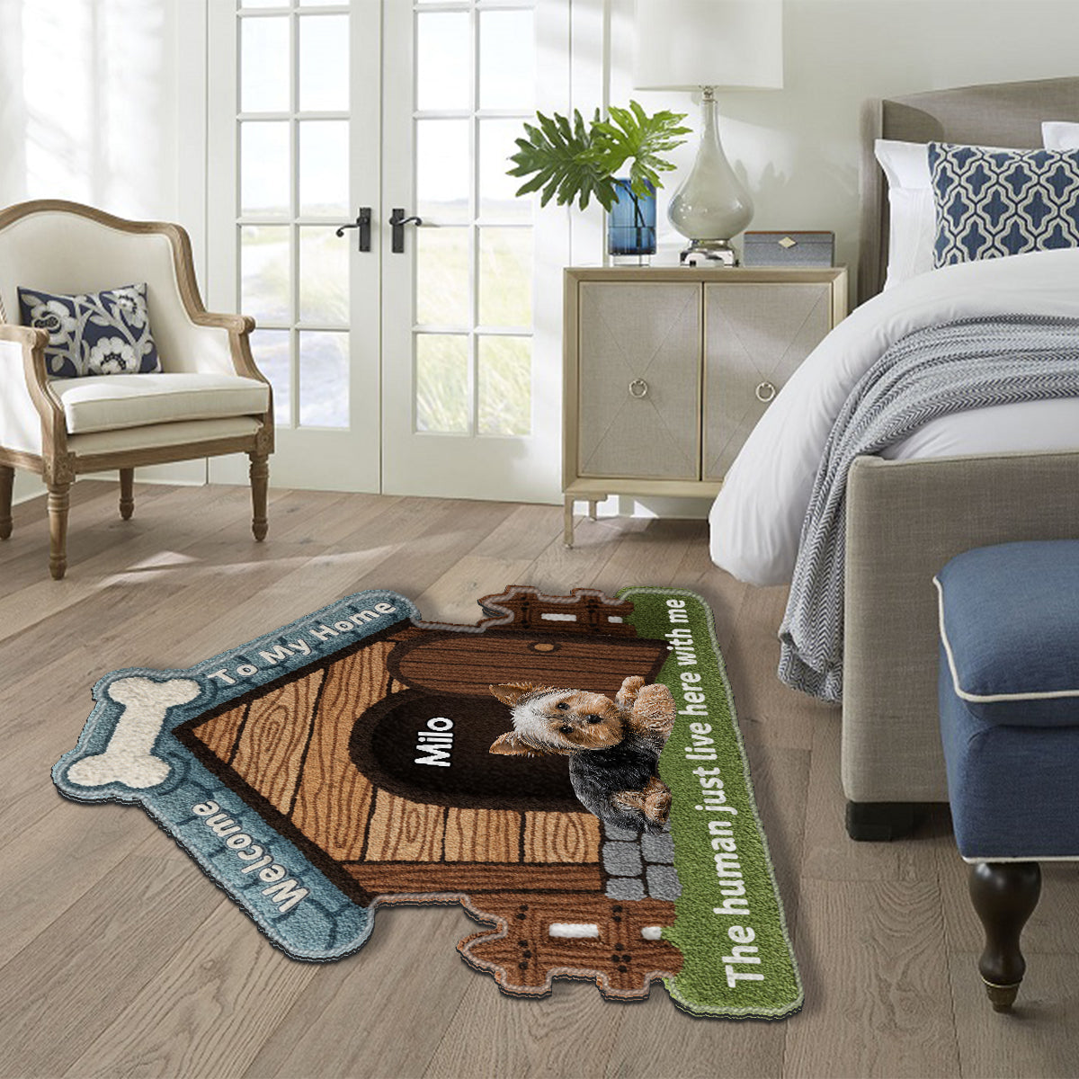 Welcome To My Home - Personalized Dog Non-Slip Tufted Rug