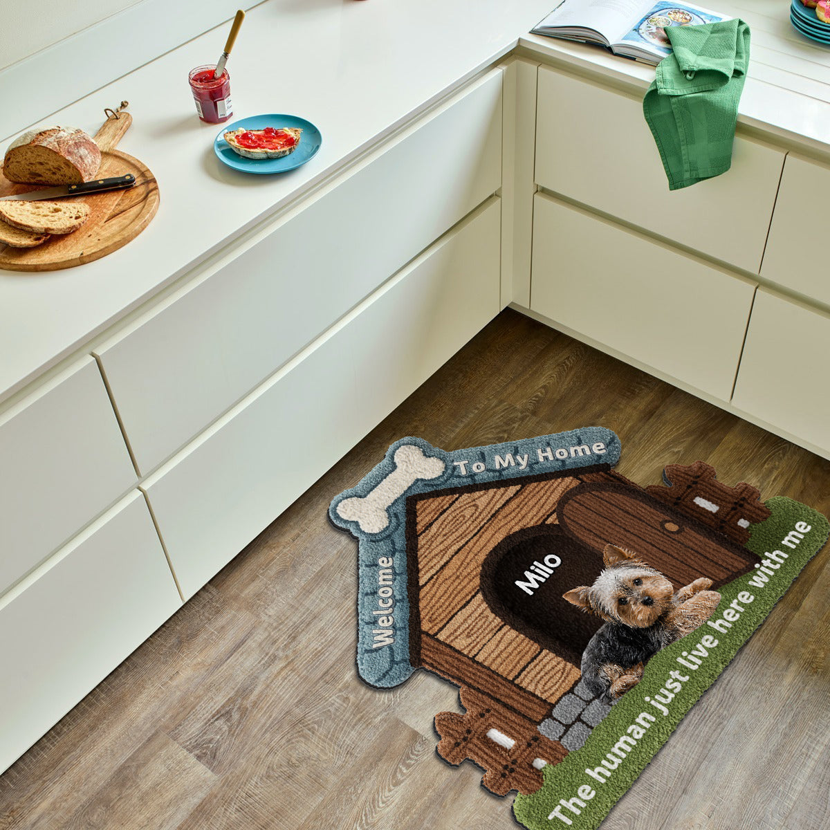 Welcome To My Home - Personalized Dog Non-Slip Tufted Rug