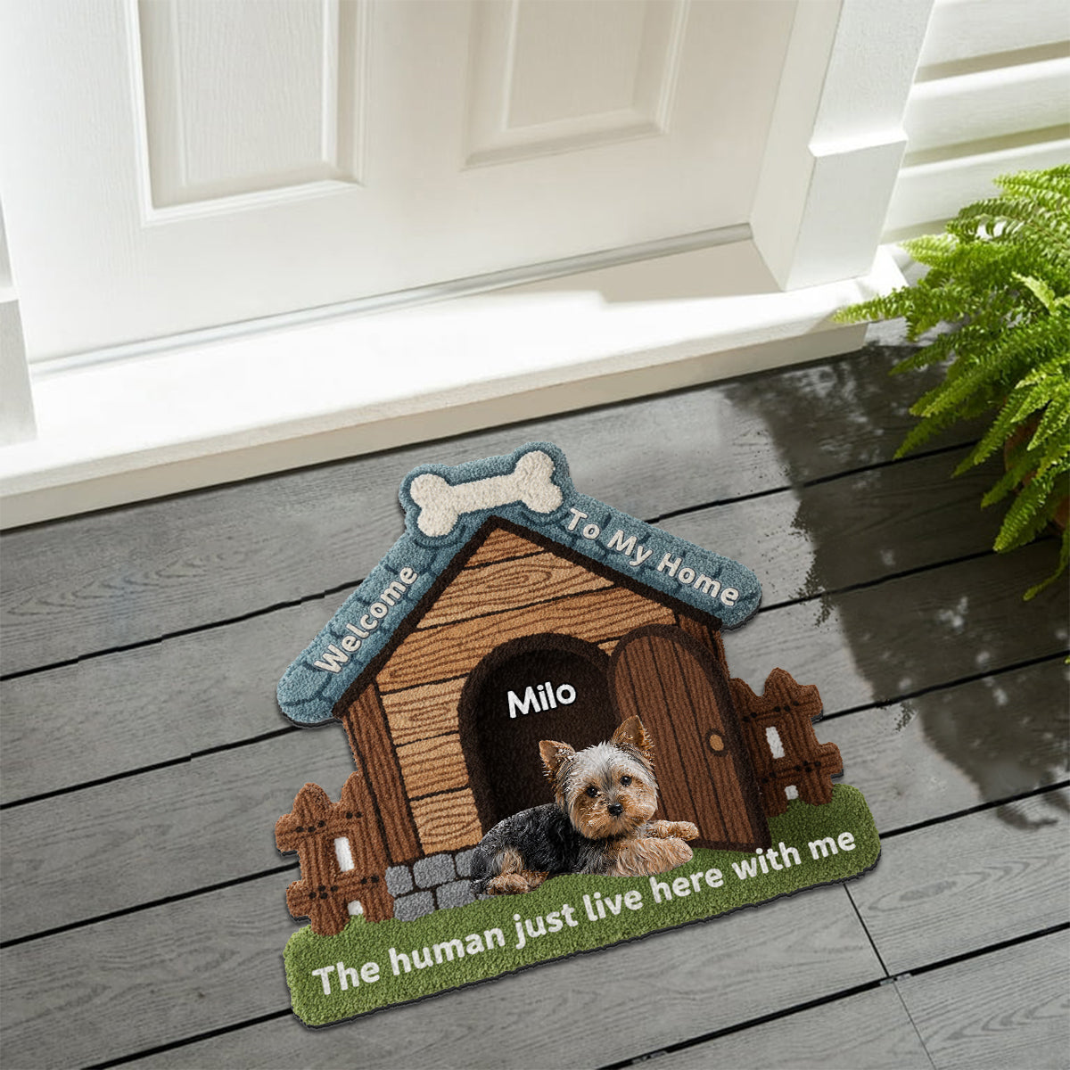 Welcome To My Home - Personalized Dog Non-Slip Tufted Rug