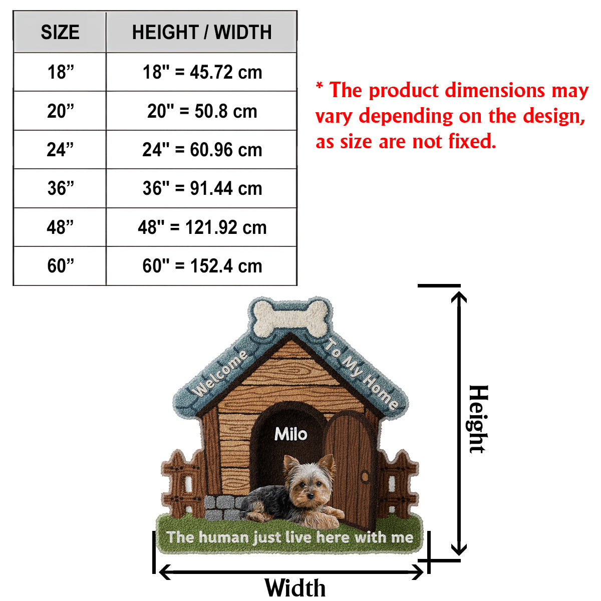 Welcome To My Home - Personalized Dog Non-Slip Tufted Rug