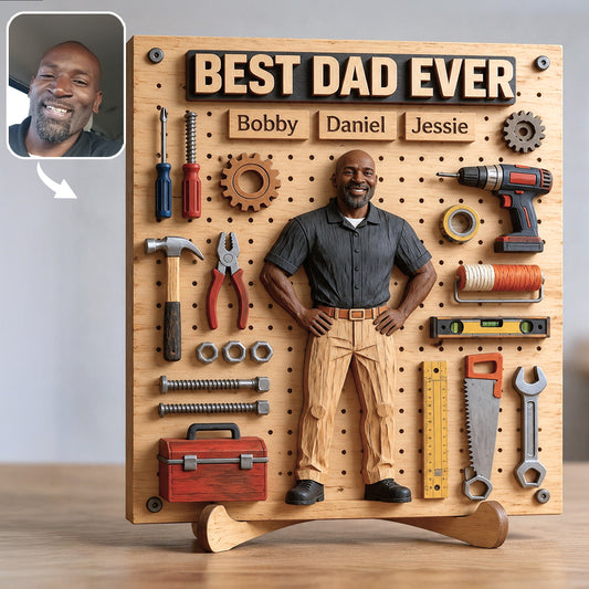 Vater Reparateur Aller Dinge - Personalisierte 2-lagige Holztafel / Holzplakette