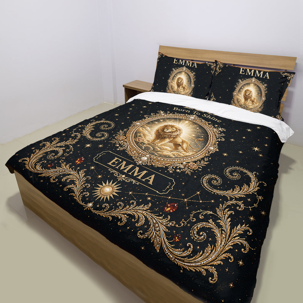 Le Coffret Cadeau Reine Confort - Peignoir en Satin Horoscope Personnalisé & Ensemble de Literie & Verre à Vin