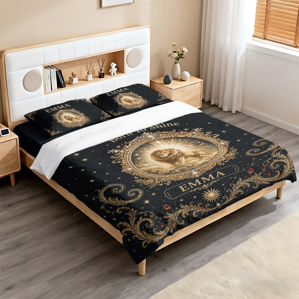 Le Coffret Cadeau Reine Confort - Peignoir en Satin Horoscope Personnalisé & Ensemble de Literie & Verre à Vin