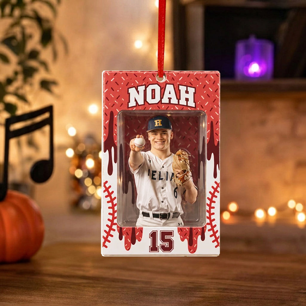 Baseball Liebe - Personalisierte Premium 3D Weihnachtsdekoration
