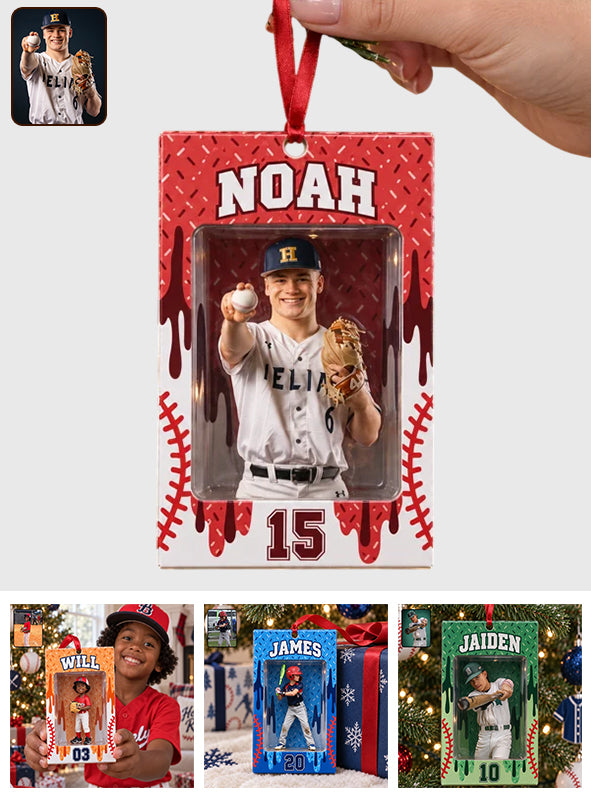 Baseball Liebe - Personalisierte Premium 3D Weihnachtsdekoration