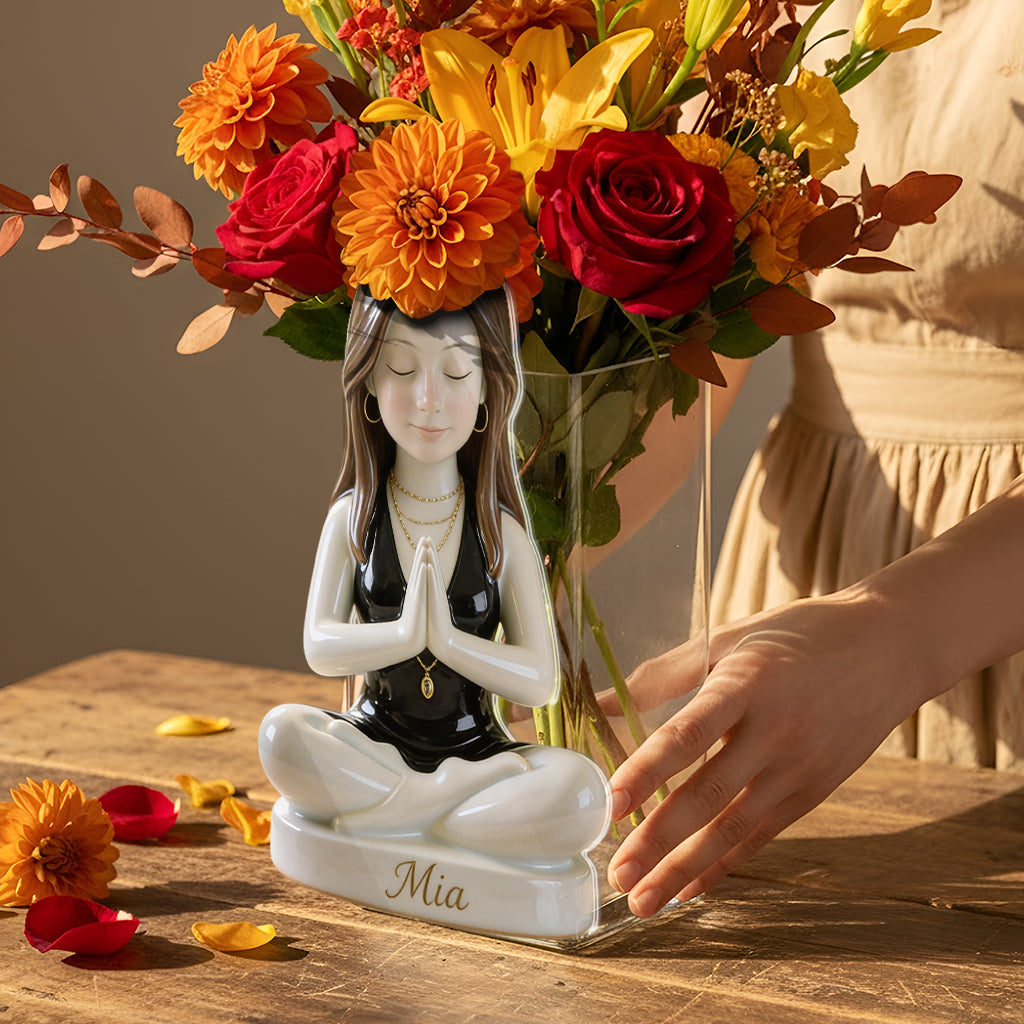 Custom Any Photo - Personalized Yoga Acrylic Pot