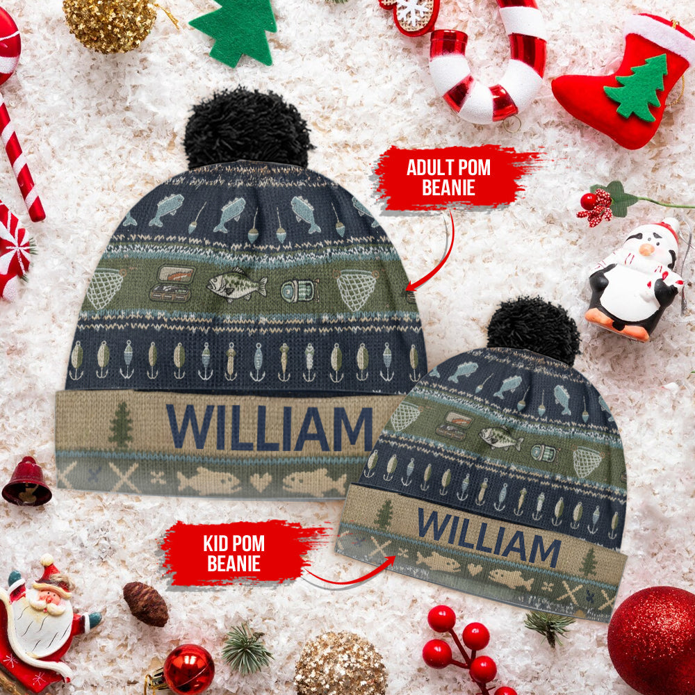 Hooked on Fishing and You - Personalized Fishing Beanie Hat