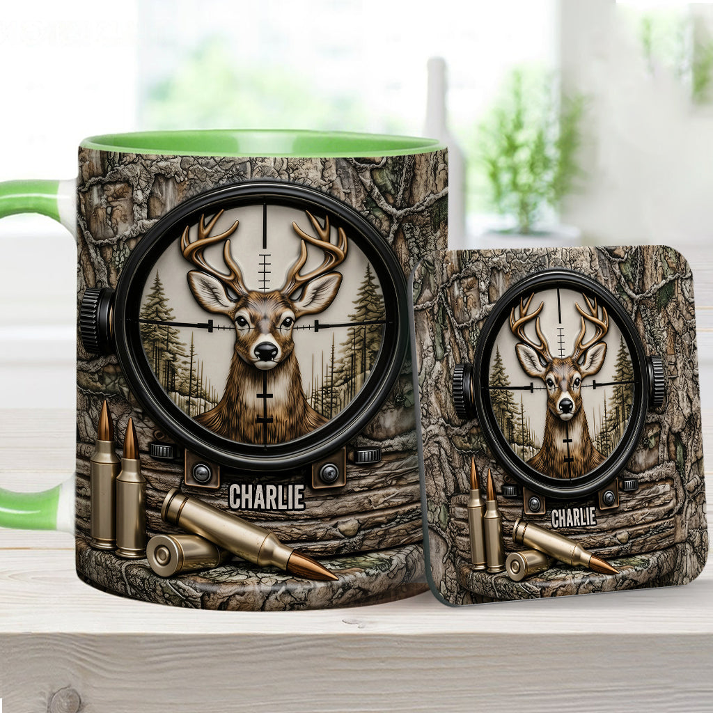 Deer Hunting, Hunter Gift - Personalized Hunting Accent Mug & Coaster