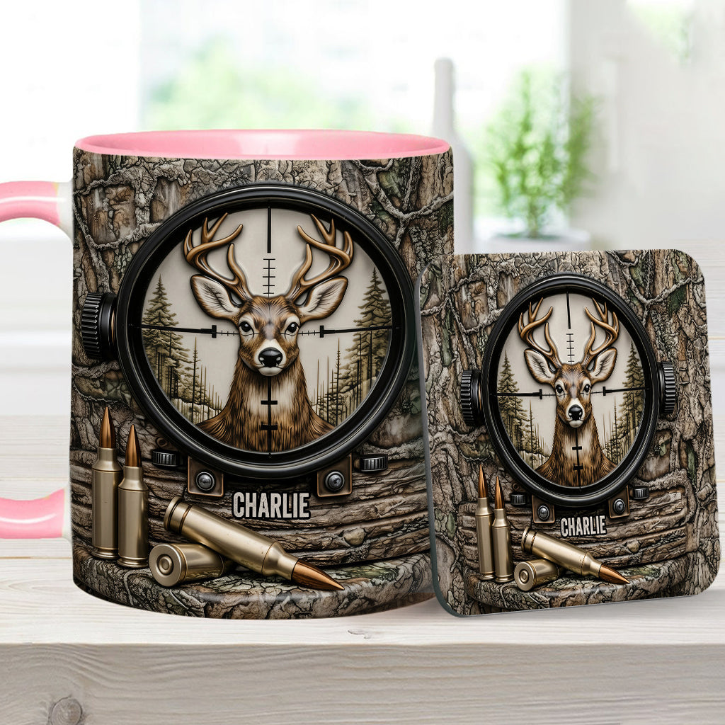 Deer Hunting, Hunter Gift - Personalized Hunting Accent Mug & Coaster