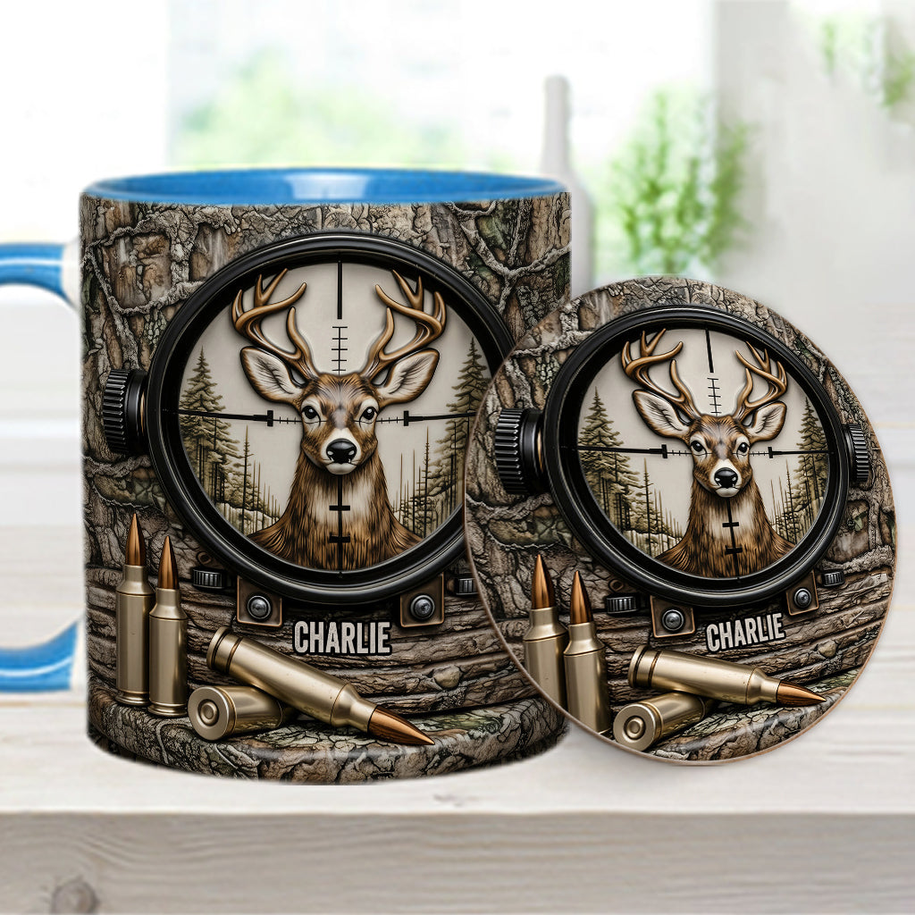 Deer Hunting, Hunter Gift - Personalized Hunting Accent Mug & Coaster