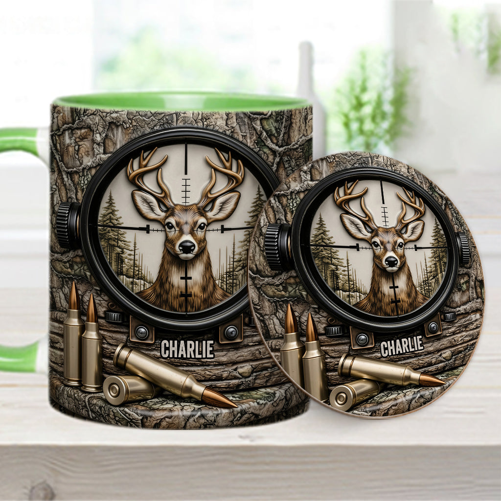 Deer Hunting, Hunter Gift - Personalized Hunting Accent Mug & Coaster