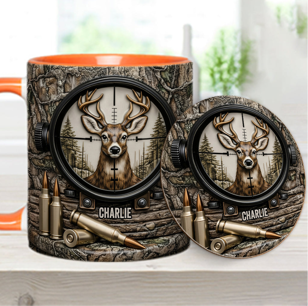 Deer Hunting, Hunter Gift - Personalized Hunting Accent Mug & Coaster