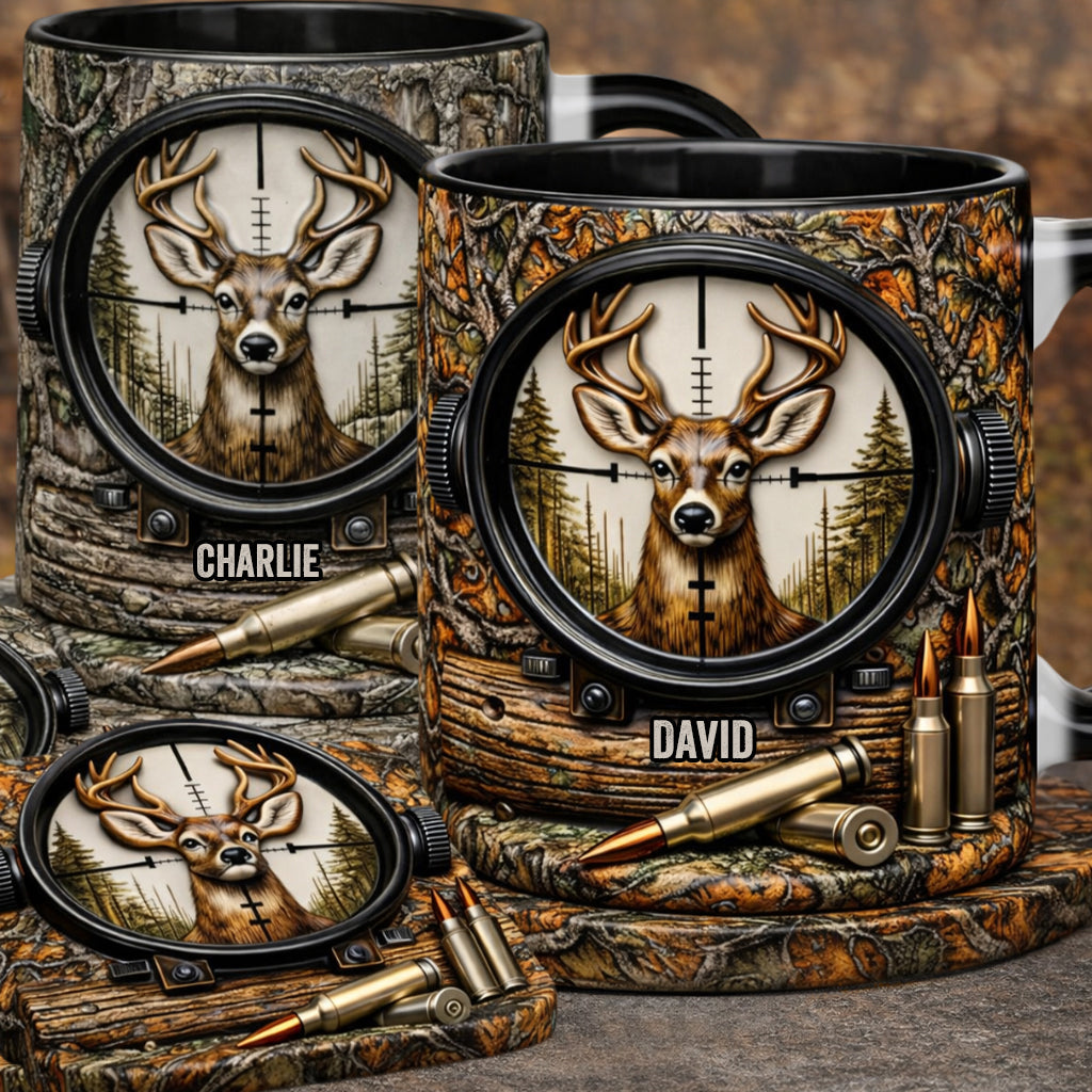 Deer Hunting, Hunter Gift - Personalized Hunting Accent Mug & Coaster