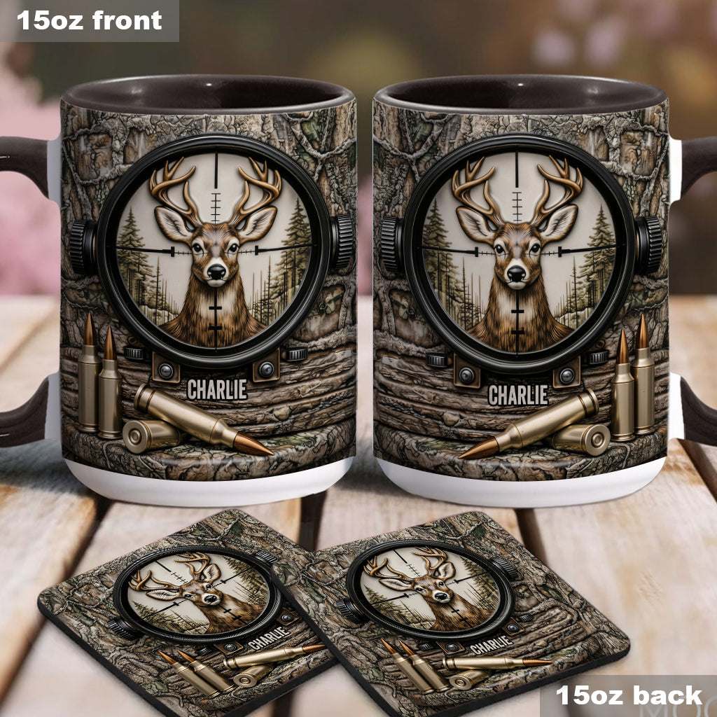 Deer Hunting, Hunter Gift - Personalized Hunting Accent Mug & Coaster
