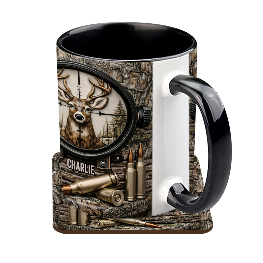 Deer Hunting, Hunter Gift - Personalized Hunting Accent Mug & Coaster