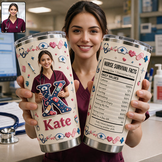 Tired Nurse - Personalized Nurse Tumbler