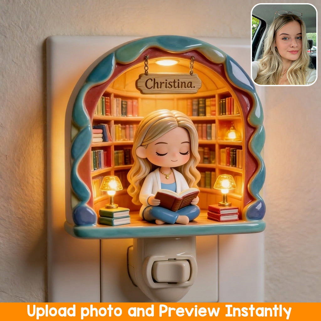 My Reading Space - Personalized Book Acrylic Plug-In Night Light