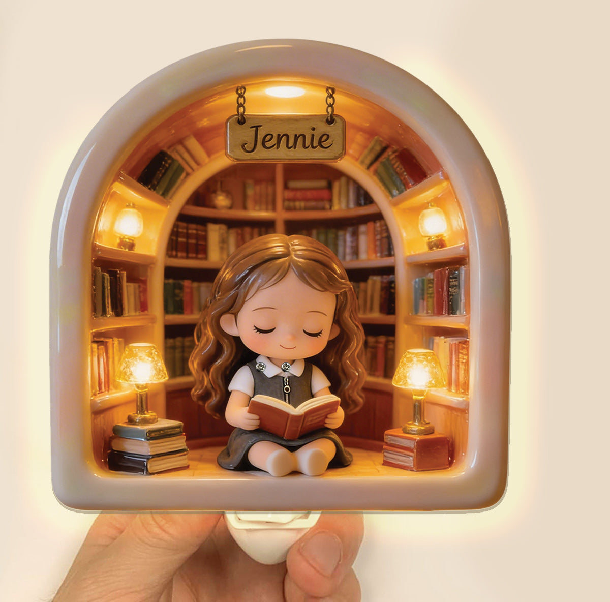 My Reading Space - Personalized Book Acrylic Plug-In Night Light