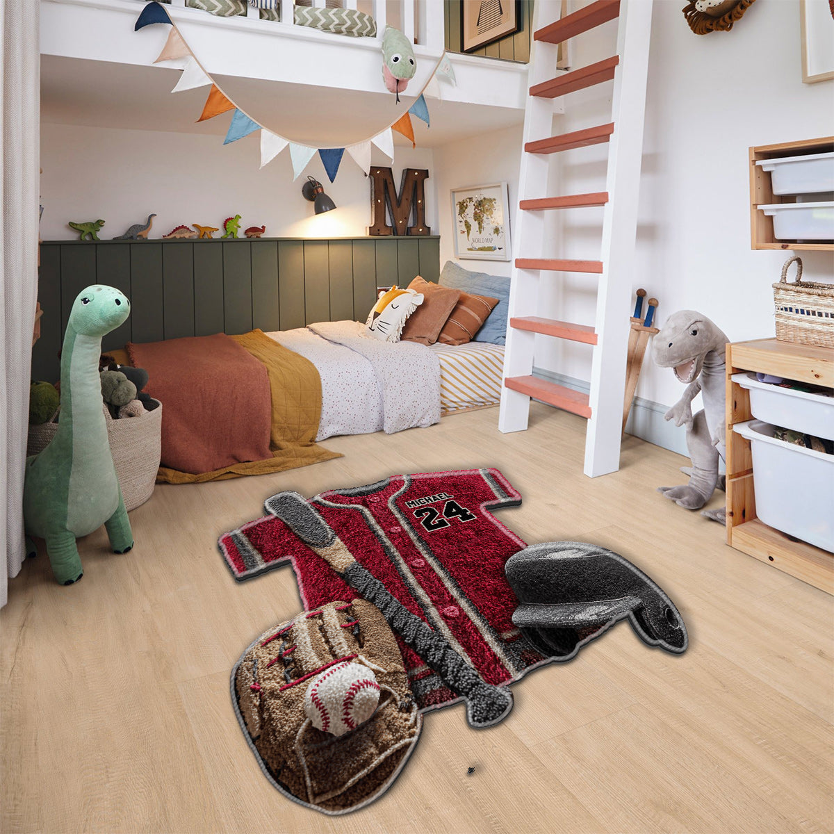 Baseball Life - Personalized Baseball Non-Slip Tufted Rug