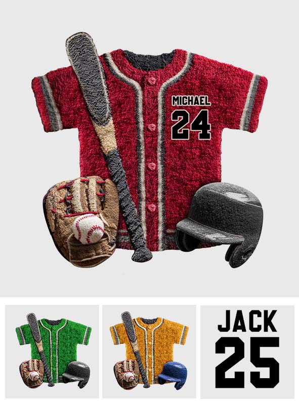 Baseball Life - Personalized Baseball Non-Slip Tufted Rug