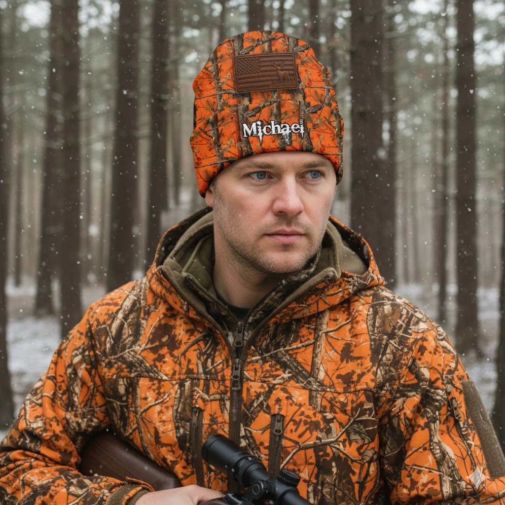Camo Hunting - Personalized Hunting Beanie Hat