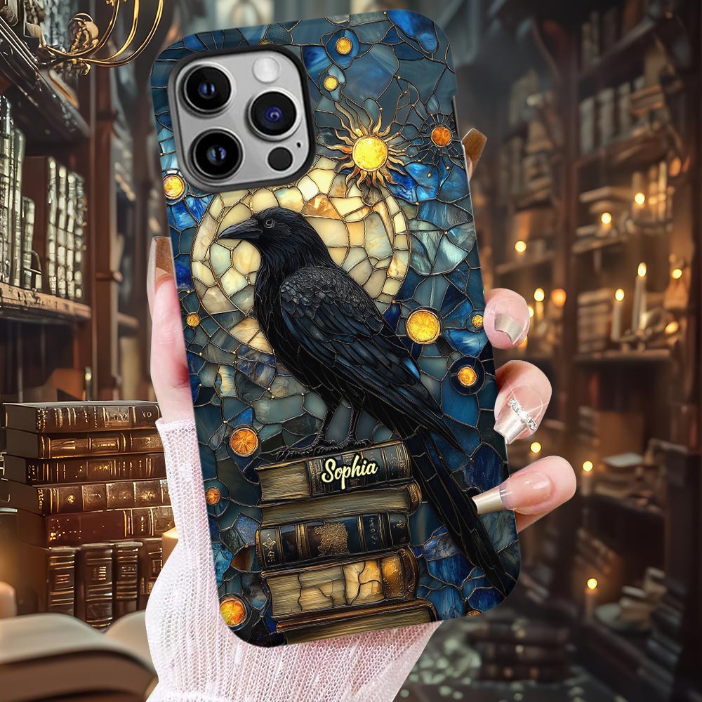 Raven Book Club - Coque de téléphone personnalisée avec livre intégral