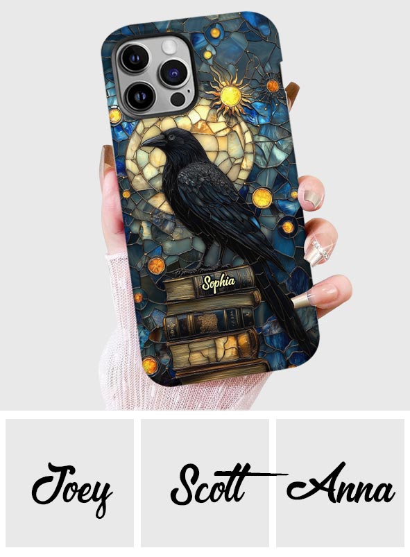 Raven Book Club - Coque de téléphone personnalisée avec livre intégral