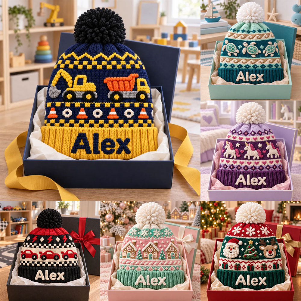 Gift for Kids, Christmas Gift Idea - Personalized Kid Beanie Hat
