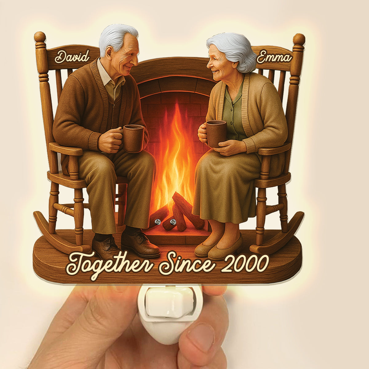 Together Since - Personalized Couple Acrylic Plug-In Night Light