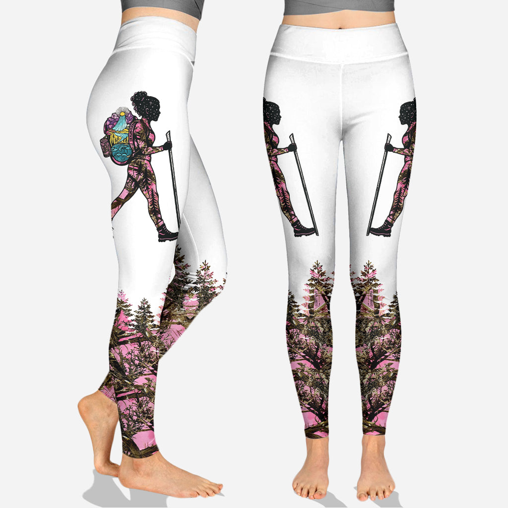 Hiking Girl - Personalized Hiking Hollow Tank Top and Leggings