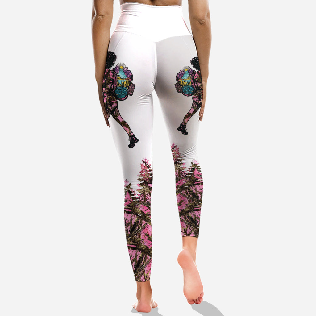 Hiking Girl - Personalized Hiking Hollow Tank Top and Leggings